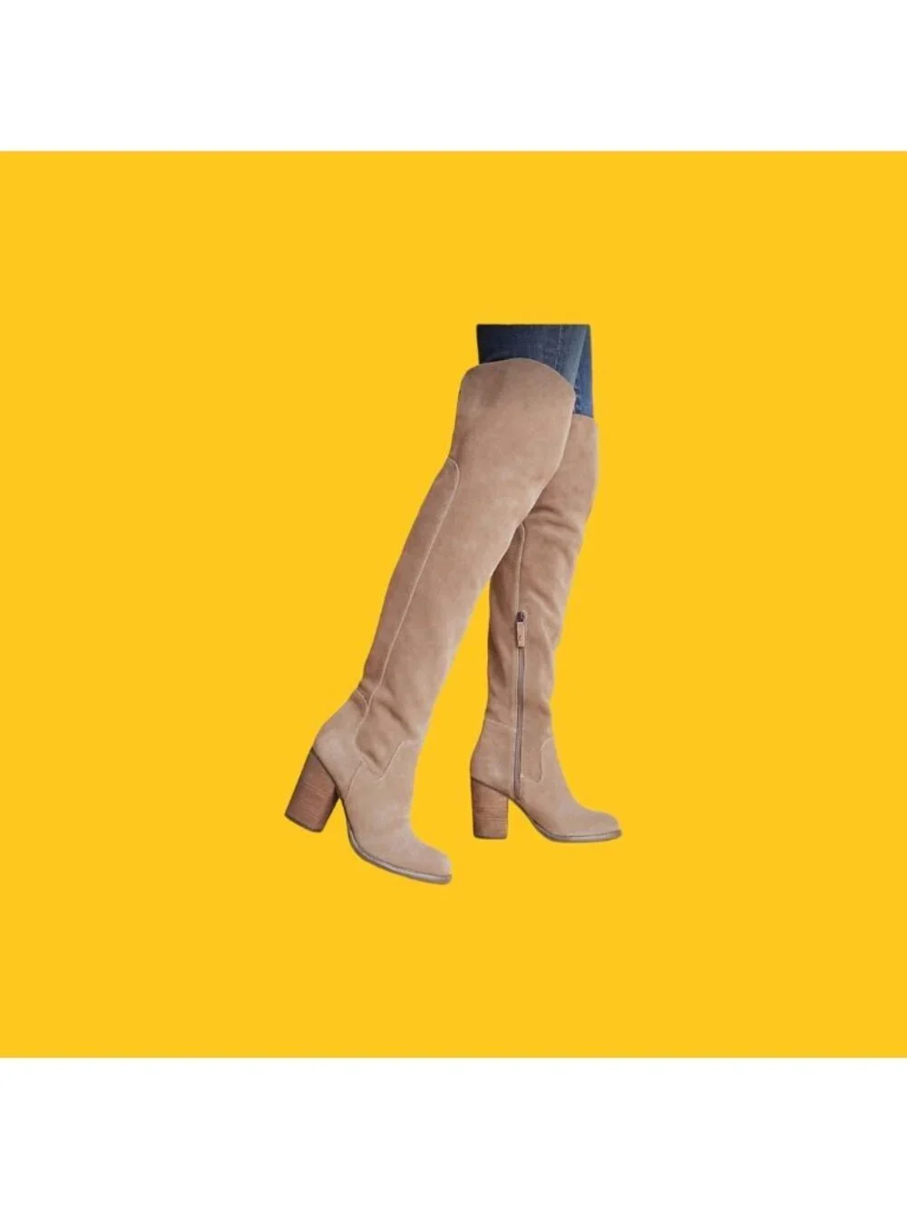 Kelsi Dagger Brooklyn Loganos Oil Cow Suede Over-The-Knee Boots Warn Grey 7M